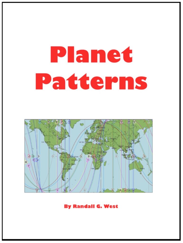 Planet Patterns book, 72 pp. This book was written by Randall West and includes descriptions of the effects and experiences for each of the lines in the Location Astrology map, including 40 lines and 45 crossing lines. 